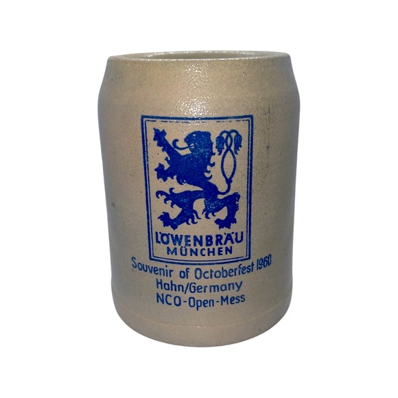 Lowenbrau Beer Stein-Mug: Vintage 1960 Oktoberfest collectible: MCM: Antique - Picture 1 of 4